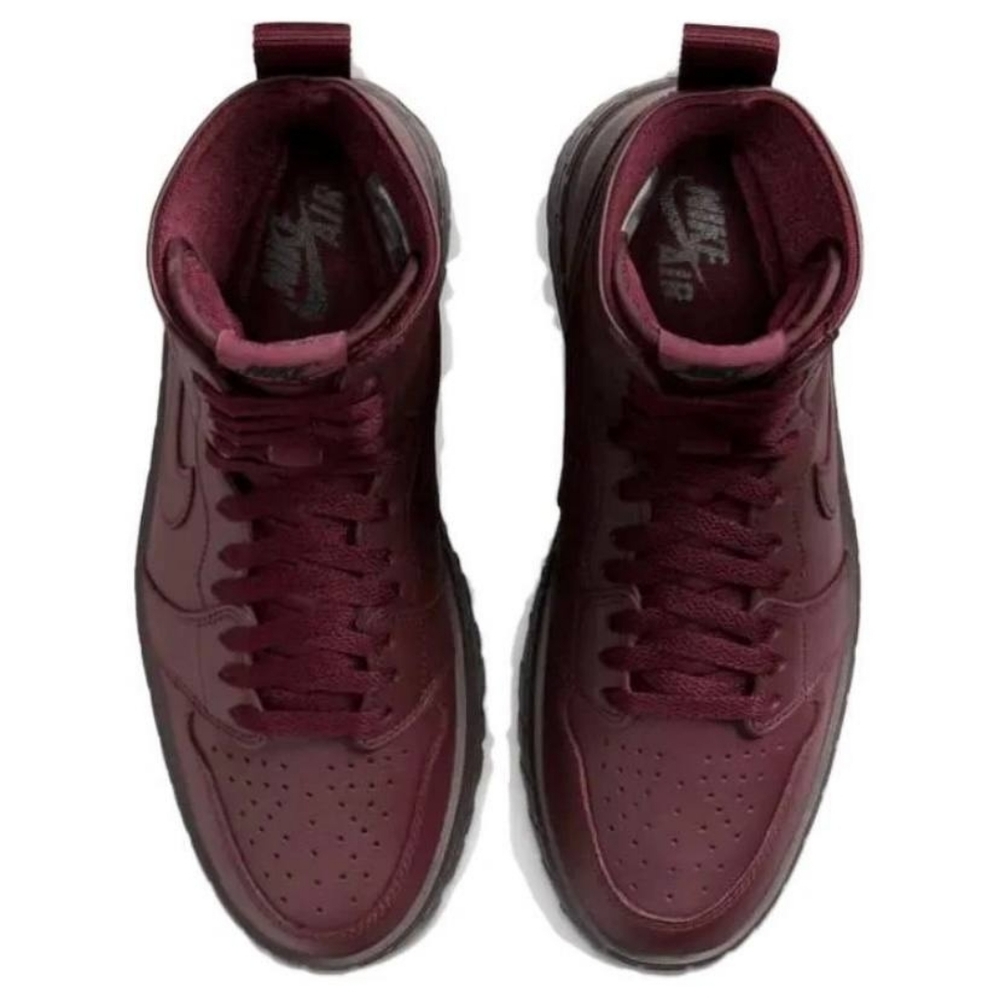 Wmns Nike Air Jordan 1 High Brooklyn Legend Burgundy Brown Boot FJ5737 600 Sz 6 - Picture 3 of 5